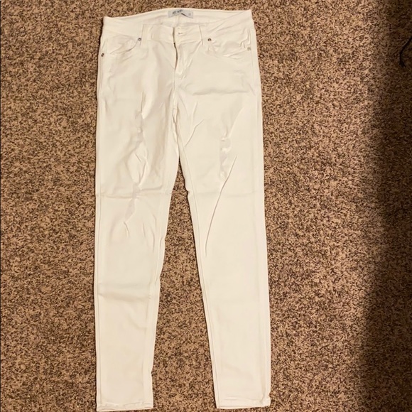 White Lightly Distressed Skinny Jeans - Picture 2 of 5